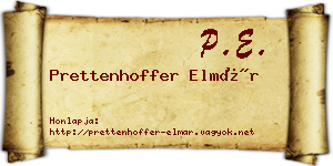 Prettenhoffer Elmár névjegykártya